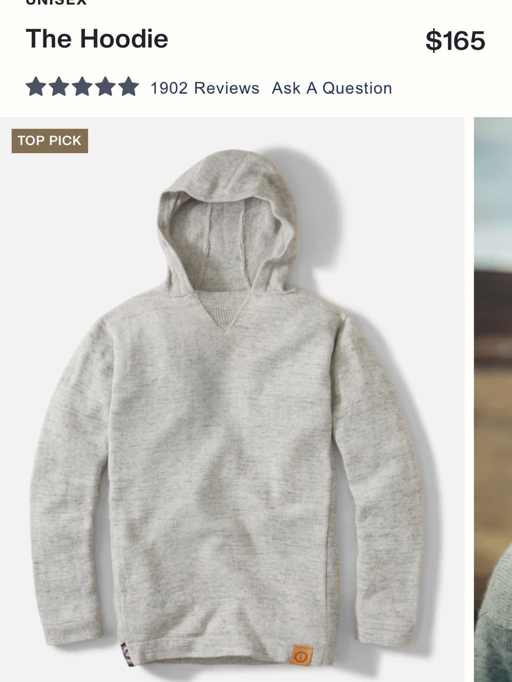 PAKA Men’s Light Gray Crewneck Sweater with Hood